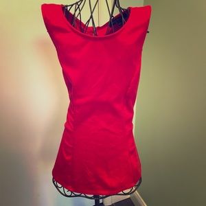 Red Peplum Top - Large