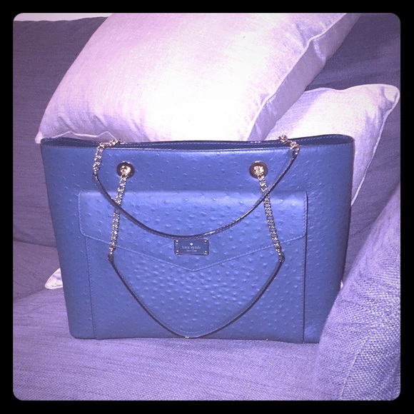 💓NWT Kate Spade a la Vita ostrich Halsey, emerald