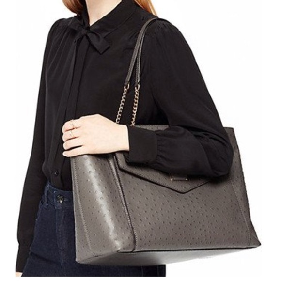 💓NWT Kate Spade a la Vita ostrich Halsey, emerald Product Details