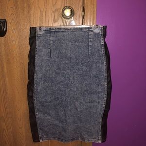 Denim Acid Washed Skirt