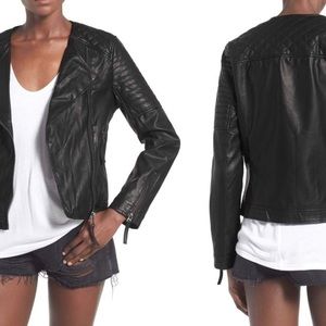 Topshop faux leather jacket