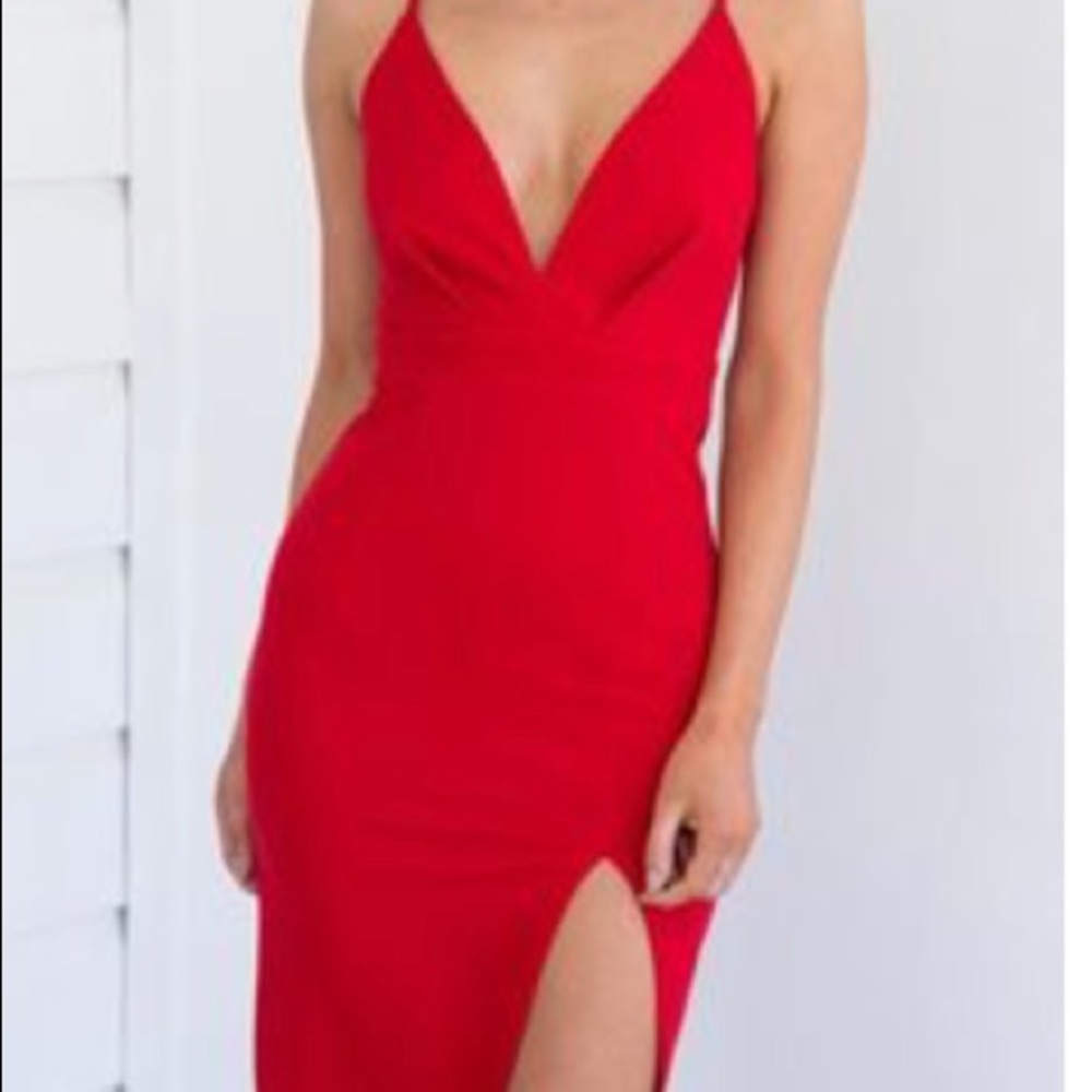 red midi dress (never worn)