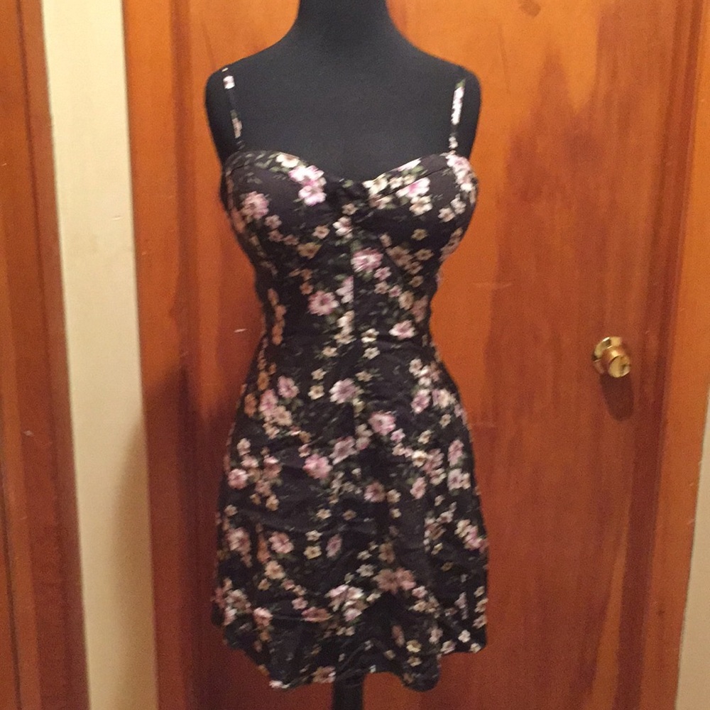AEO Cutout Floral Skater Dress