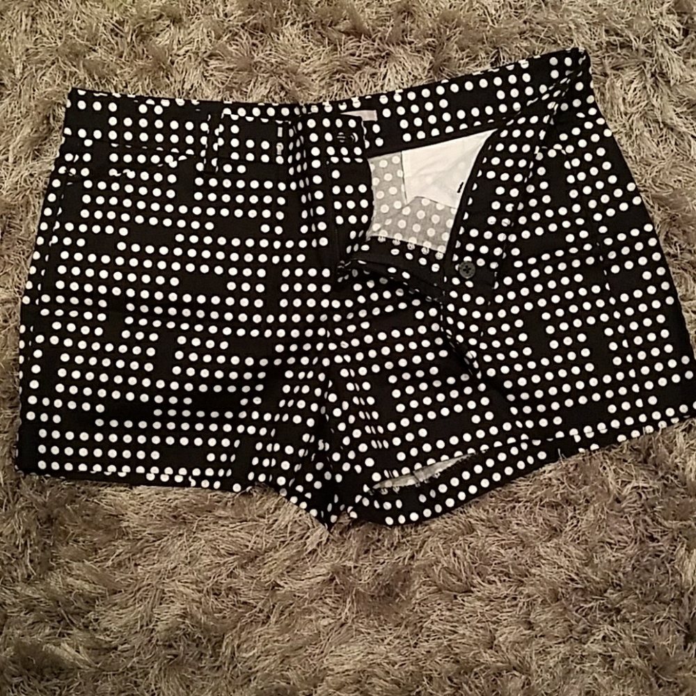 Gap Black and White Polka Dot Shorts