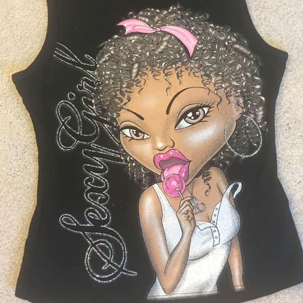 Tank top with glitter