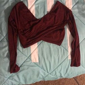 Brand new off the shoulders cross crop top