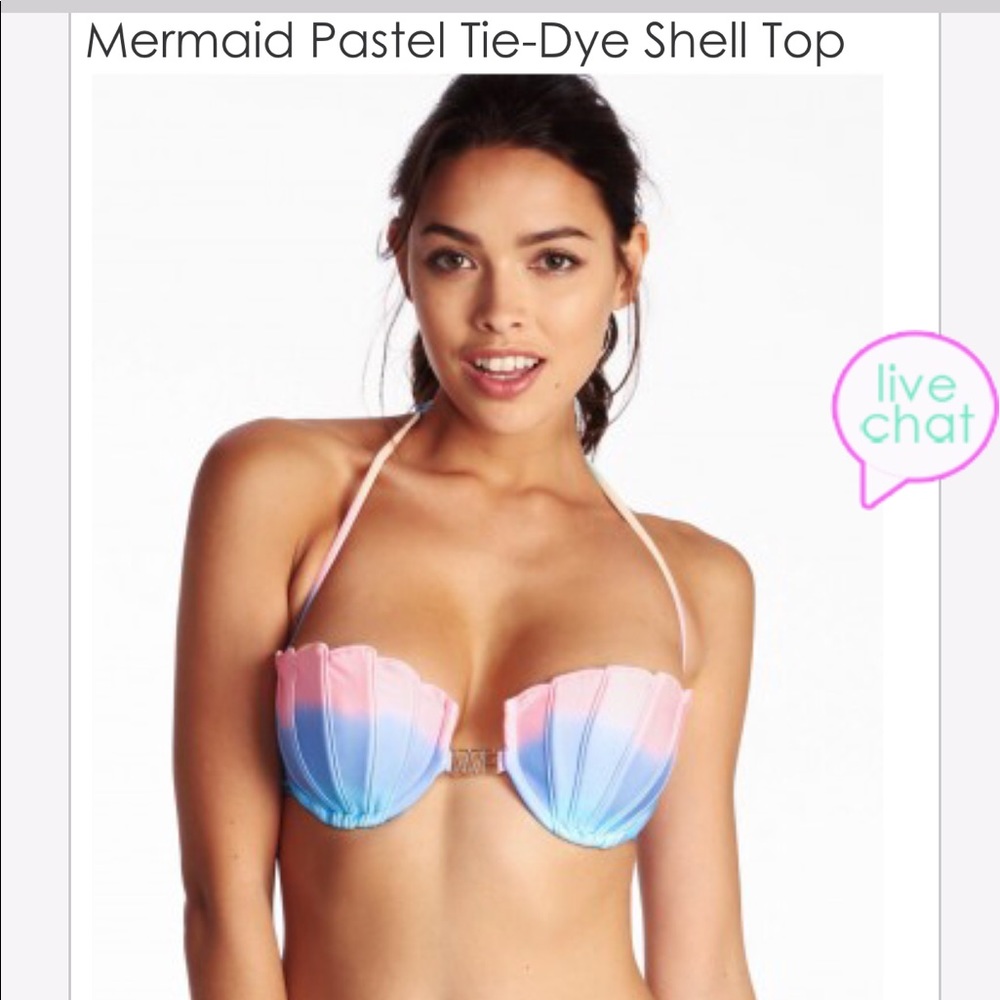 NWT- Wild fox mermaid tie dye bikini