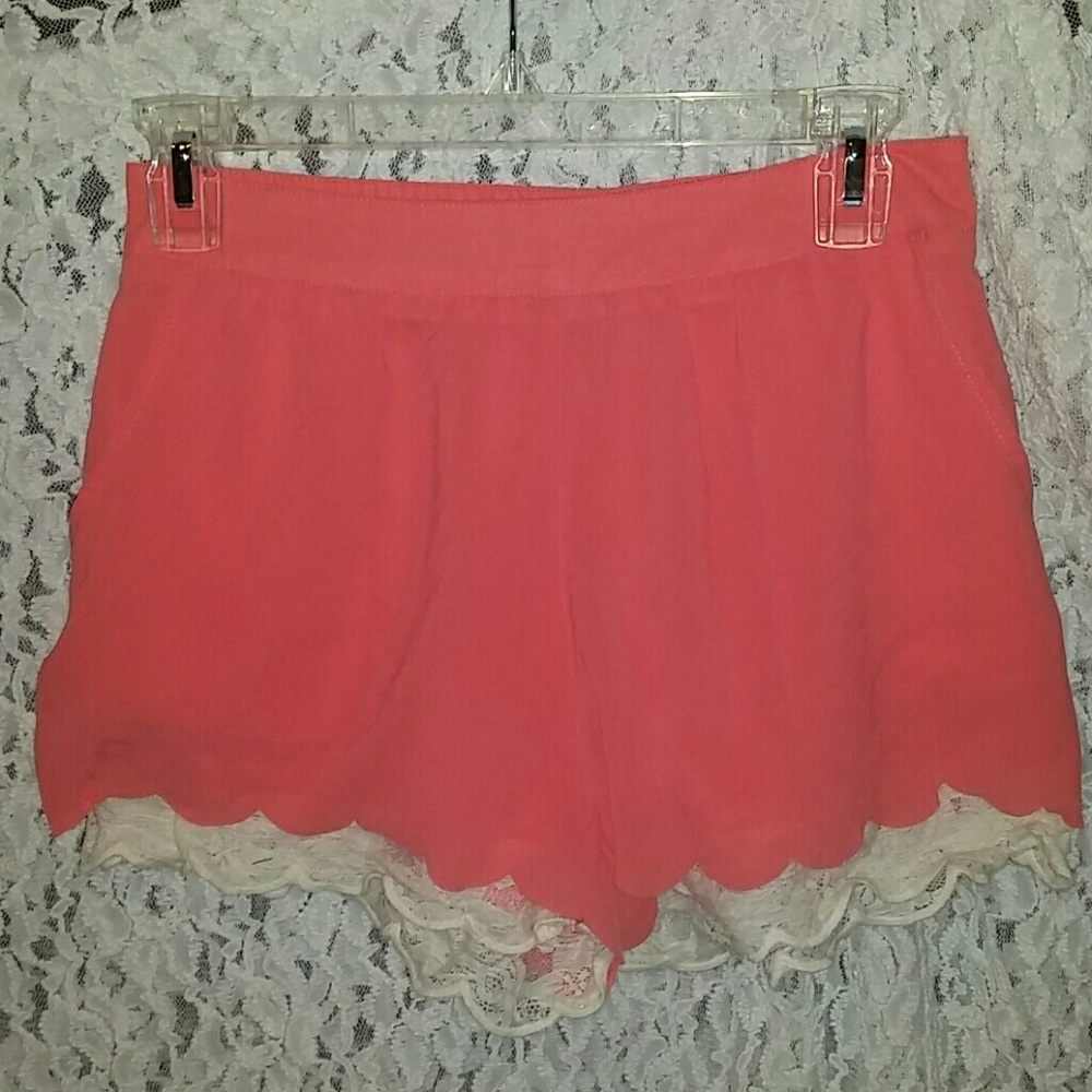 Pink Shorts with lace