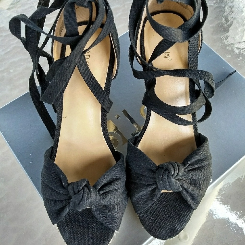 Apt 9 Espadrilles black wedges