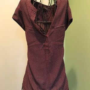 The Limited Factory - SS Top (deep red & white) L