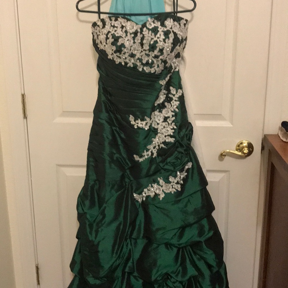 A beautiful detailed prom dress
