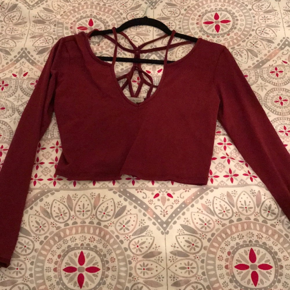 Burgundy Crop Top NWT