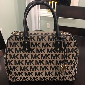 Michael Kors logo canvas tote.