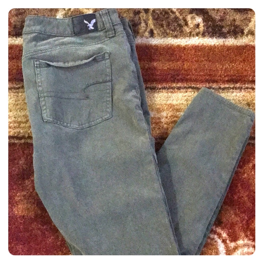 American Eagle dark green jeggings