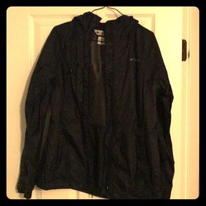 Women’s black Columbia rain jacket