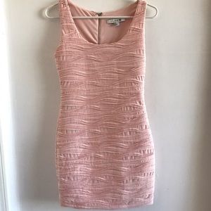 Blush pink bodycon dress