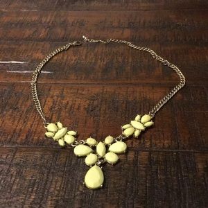 Gold necklace with yellow gems