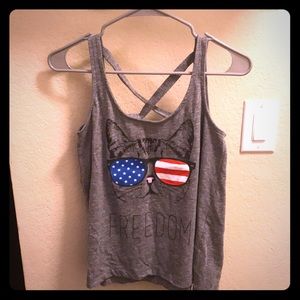 American “Freedom” Cat Tank Top