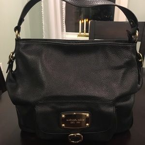 Black pebble leather Michael Kors bag