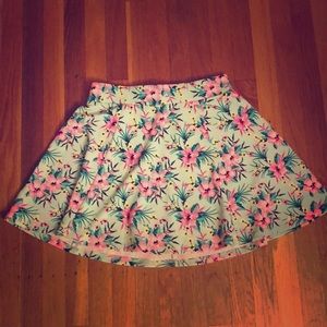 H&M floral flare skirt