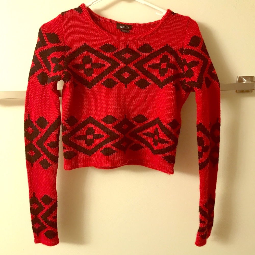 Rue 21 cropped sweater !! 🎉🎉🎉 price negotiable