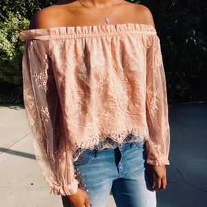 Lace Off the Shoulder Top