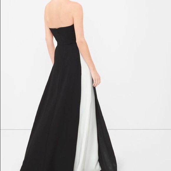 WHBM STRAPLESS COLORBLOCK GOWN - Picture 2 of 3