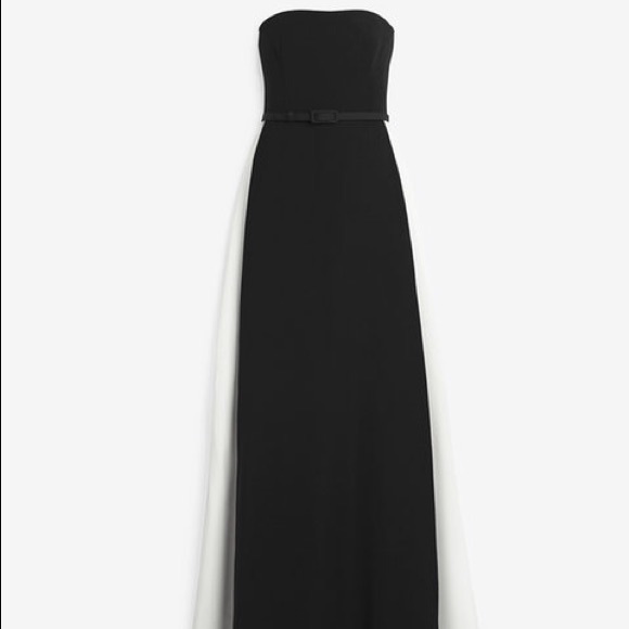 WHBM STRAPLESS COLORBLOCK GOWN - Picture 3 of 3