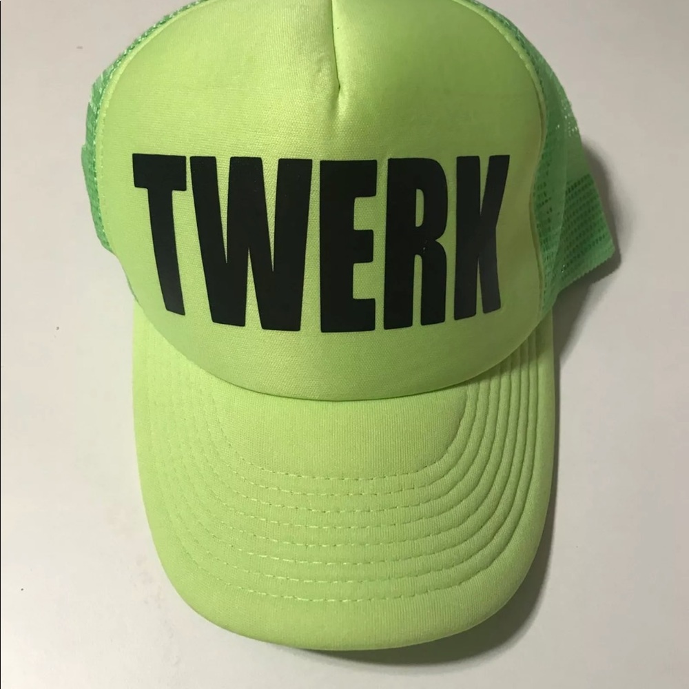 Neon green twerk hat