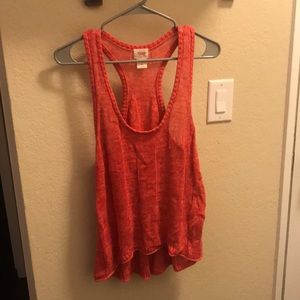 Salmon Colored Knit Tank Top