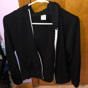 BLACK ZIP UP