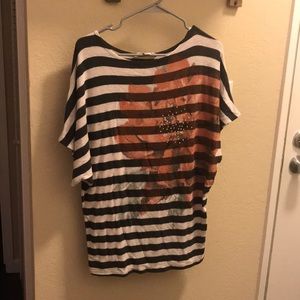 Striped Rose Top