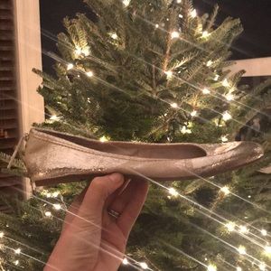 Gold Carson Frye flats! Never been worn!