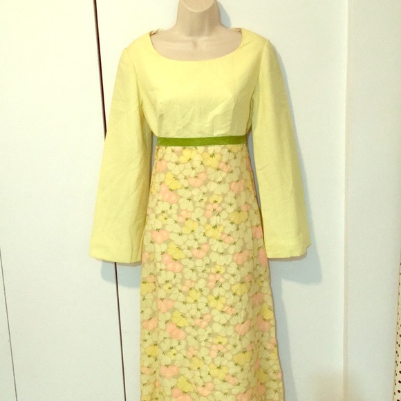 Vintage 1960 1970 long dress - Picture 2 of 7
