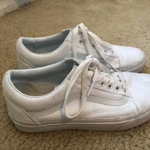Old School White Vans