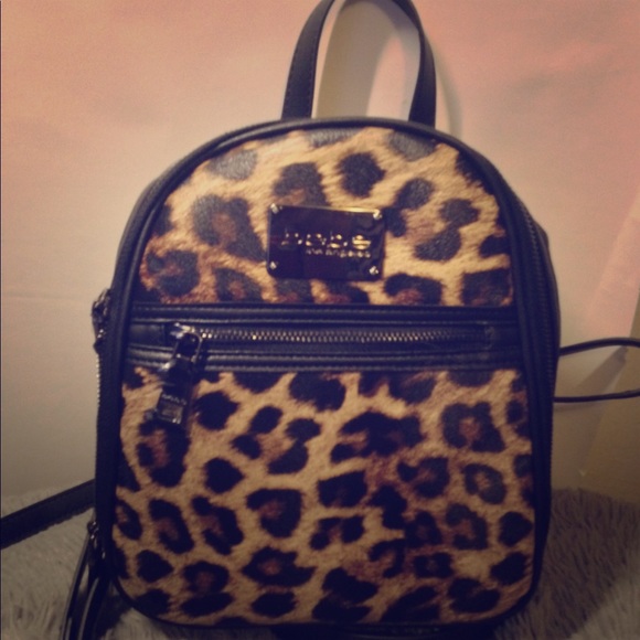 Sold New Bebe leopard faux leather backpack - Picture 3 of 8