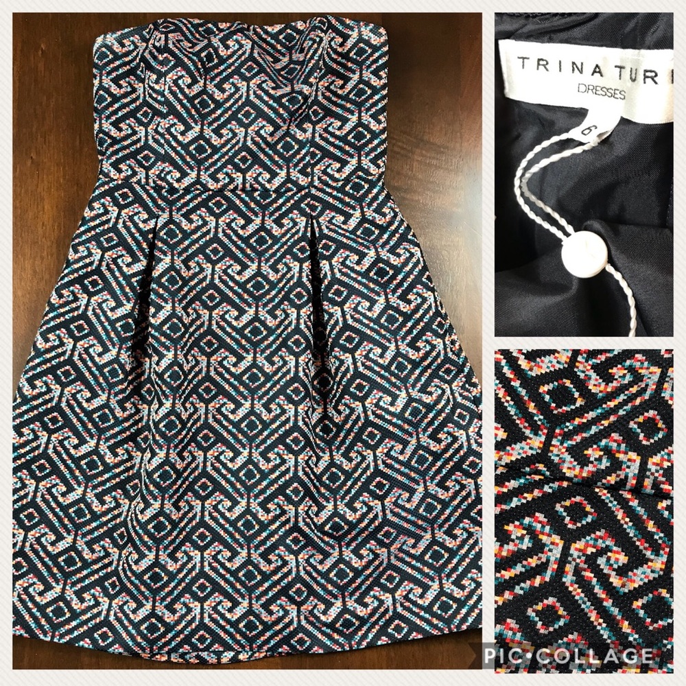 SOLD NWOT Trina Turk strapless dress, size 6 - Picture 1 of 6