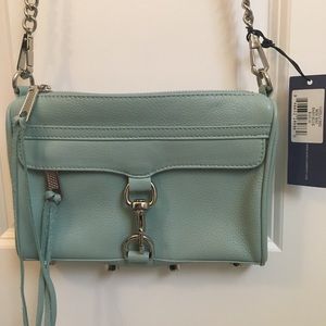 Light blue Rebecca Minkoff Mini MAC purse/handbag
