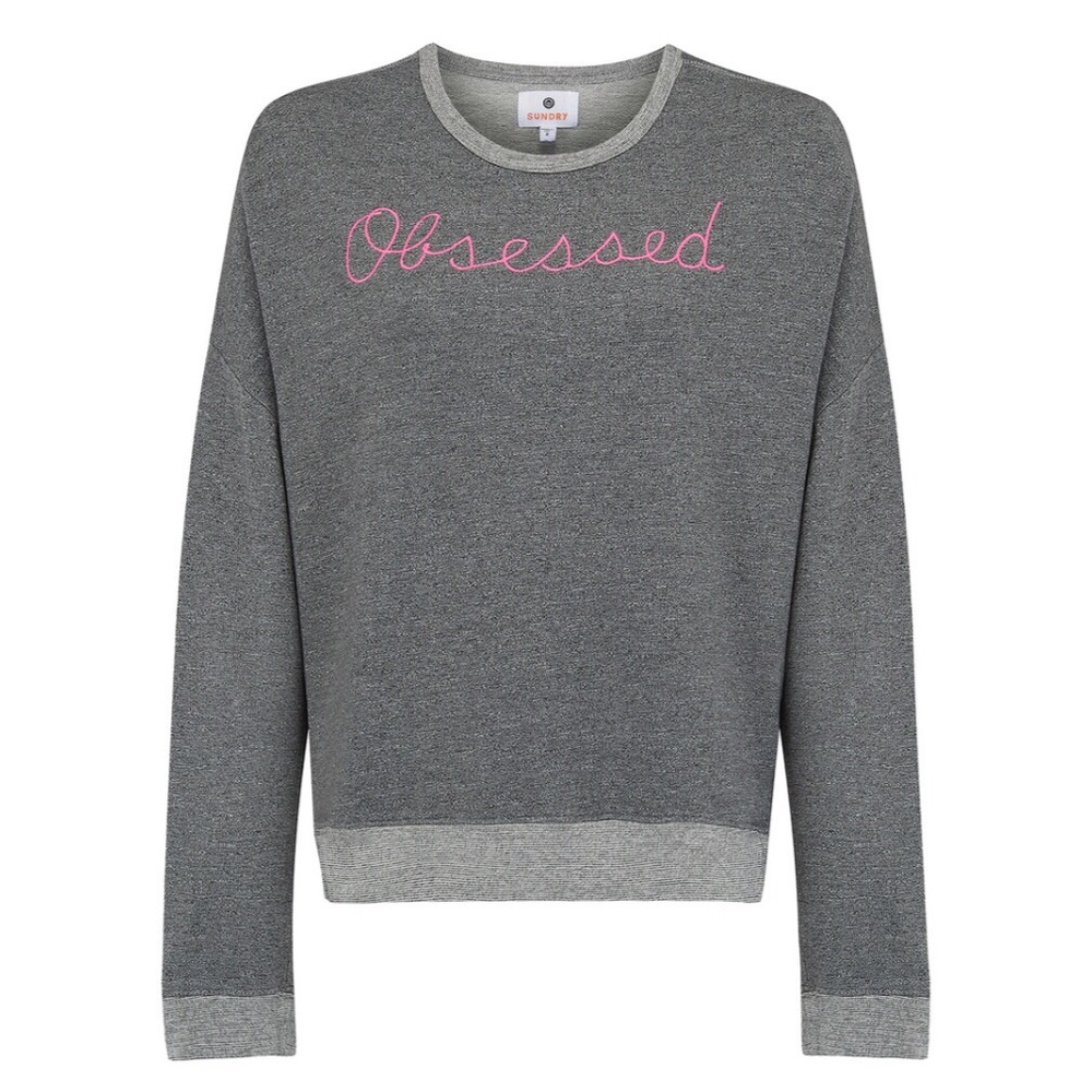 SUNDRY ‘OBSESSED’ Tulip Back Sweater