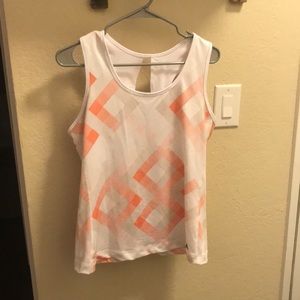 Fila White/Orange Workout Top