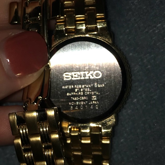 Seiko Gold Coated watch w. sapphire crystals main image 4