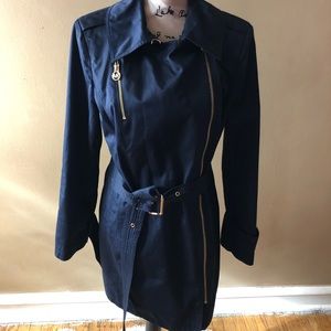 Like new Michael Kors navy blue trench coat size L
