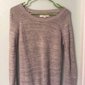 Loft medium gray knit sweater