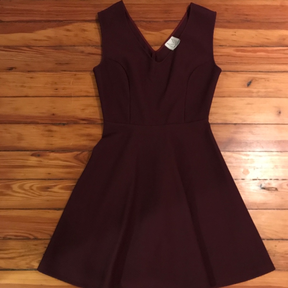 EUC Burgundy Skater Dress
