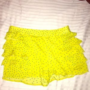 Fun Yellow Polkadot Shorts