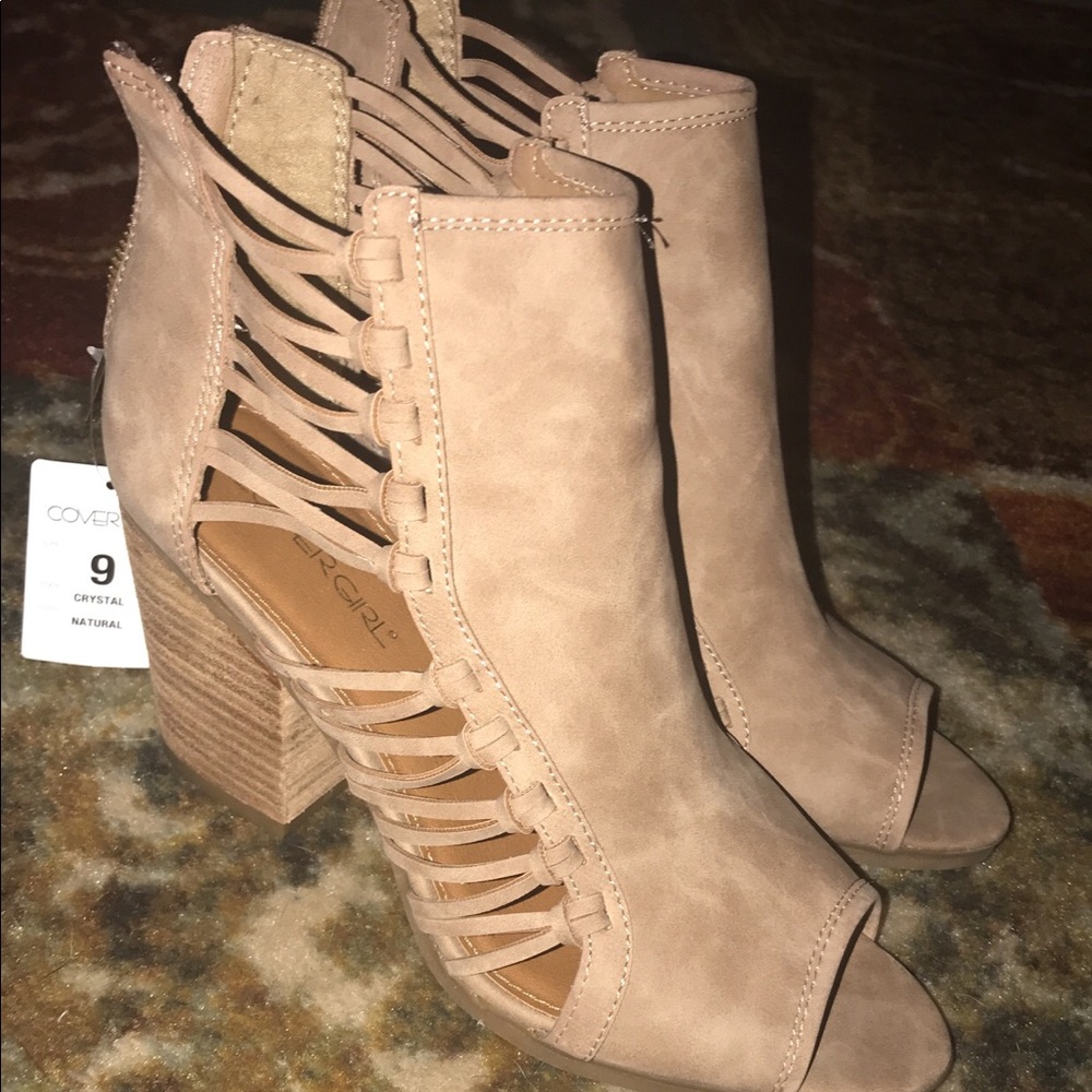 Open toe booties