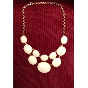 White Statement Necklace