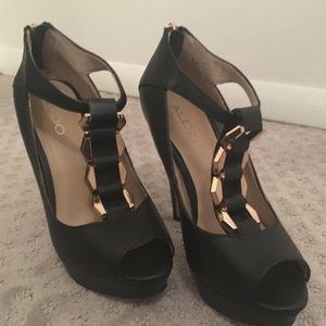 4.5” open toe heels