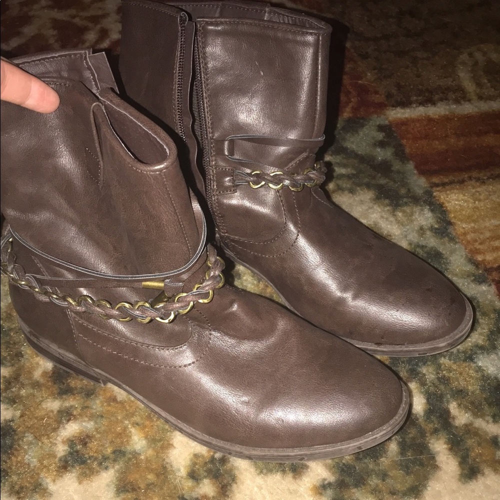Brown booties