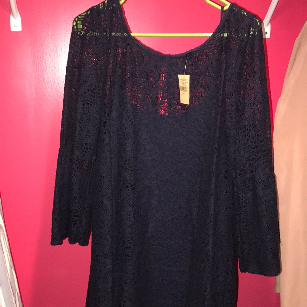 New American Eagle Navy Lace Dress!